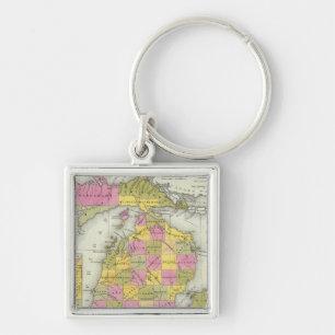 Porte-clés Nouvelle Carte Du Michigan 2