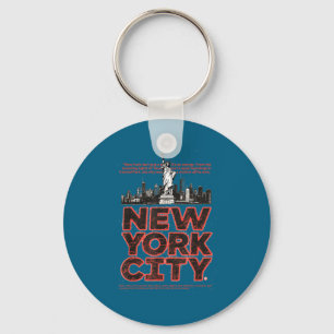 Porte-clés Nouvelle ville de York graphique Statue de la Libe