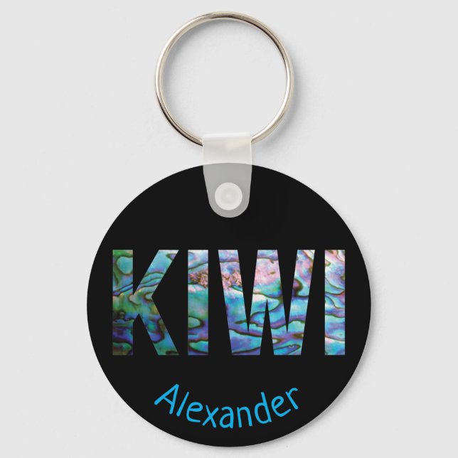 PORTE-CLÉS NOUVELLE-ZÉLANDE PERSONNALISÉE KIWI PAUA KEY RING (Recto)