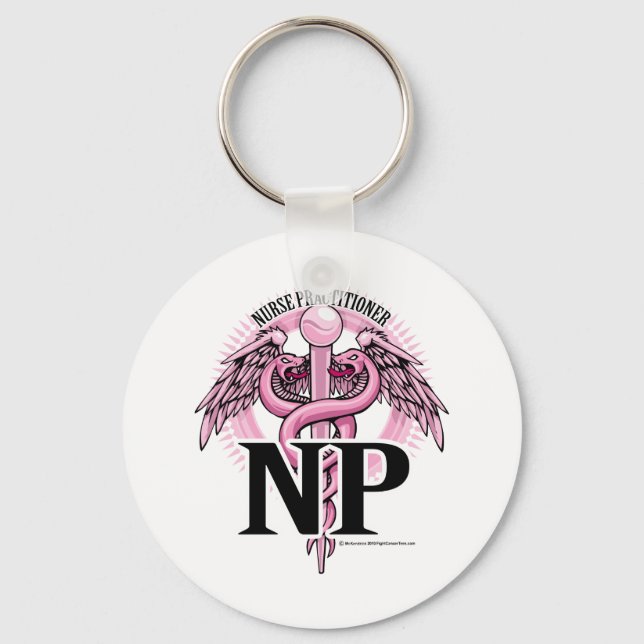 Porte-clés NP PINK Caduceus (Recto)