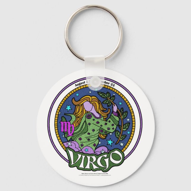 Porte-clés NP Virgo 2.25" Basic Button Keychain (Recto)