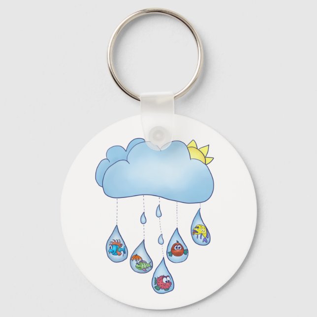 Porte-clés Nuage de pluie (Recto)