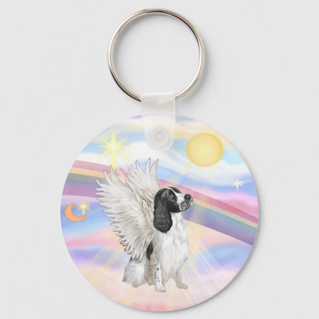 Porte-clés Nuages - Anglais Springer Spaniel Angel (Recto)