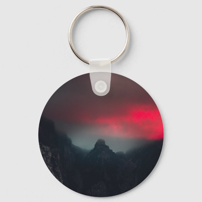 Porte-clés Nuages brûlants, brouillard et montagnes (Recto)