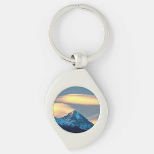 Porte-clés Nuages uniques au-dessus des montagnes enneigées