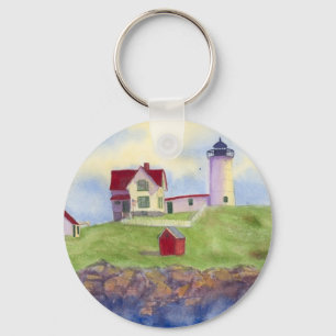 Porte-clés Nubble Light House York Maine Button Porte - clé