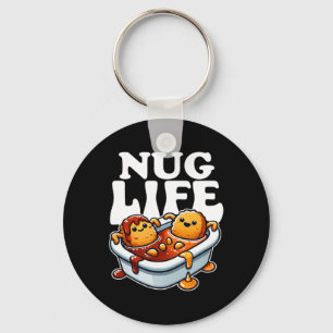 Porte-clés Nug Life Drôle Poulet Nuggets En Sauce Barbecue Ca