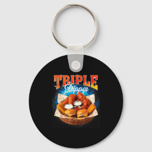 Porte-clés Nugget de poulet de hamburger de restauration rapi