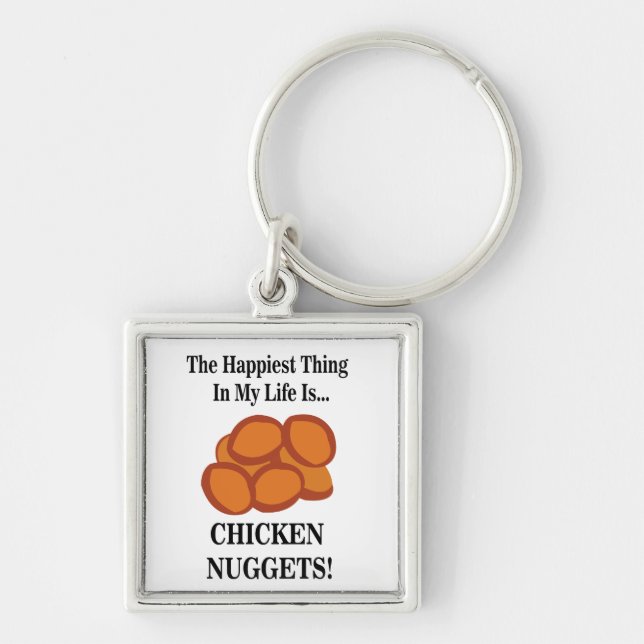 Porte-clés Nugget de poulet Fast Food Drôle (Devant)