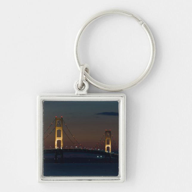 Porte-clés Nuit Au Pont Mackinac (Devant)