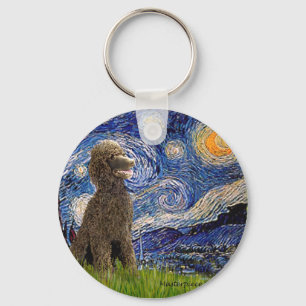 Porte-clés Nuit étoilée - Caniche St. au Chocolat