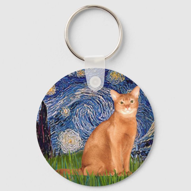 Porte-clés Nuit étoilée - Rouge Abyssinian (Recto)