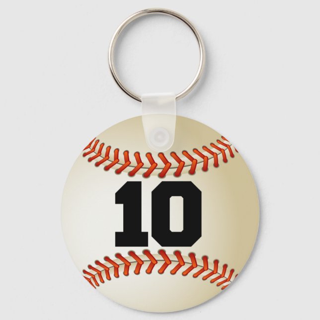 Porte-clés Numéro 10 Baseball (Recto)