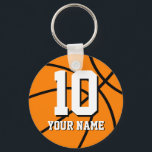 Porte-clés Numéro 10 porte - clés de basket-ball | Personnali<br><div class="desc">Numéro 10 porte - clés de basket-ball | Nom d'équipe personnalisable et numéro de maillot. Un cadeau sportif cool pour les joueurs de basket et les entraîneurs.</div>