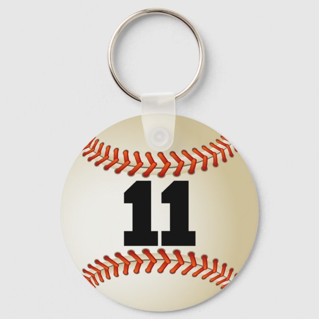 Porte-clés Numéro 11 Baseball (Recto)