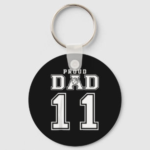 Porte-clés Numéro 11 Papa de basket-ball personnalisé fier su