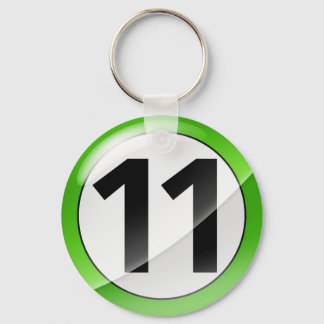 Porte-clés Numéro 11 Porte - clé vert