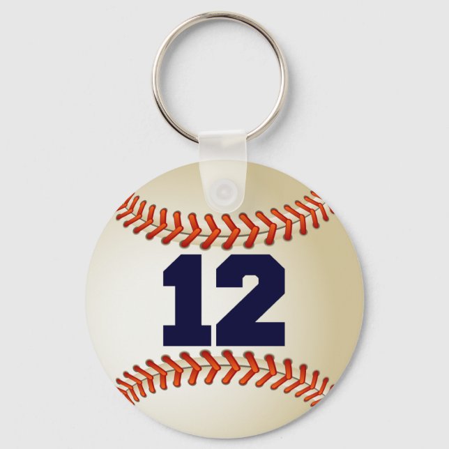 Porte-clés Numéro 12 Baseball (Recto)