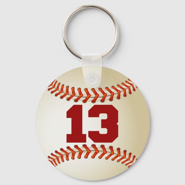 Porte-clés Numéro 13 Baseball (Recto)