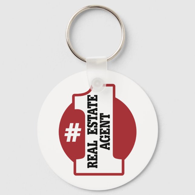 Porte-clés Numéro 1 Agent immobilier (Recto)
