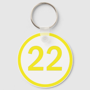 Porte-clés numéro 22 en cercle