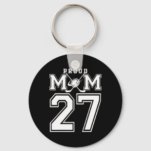 Porte-clés Numéro 27 personnalisé fier parent de hockey perso
