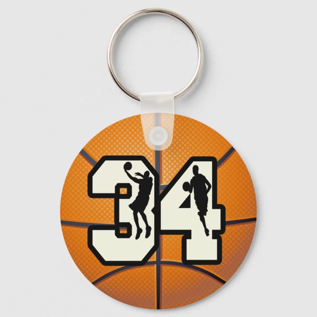 Porte-clés Numéro 34 Basketball (Recto)