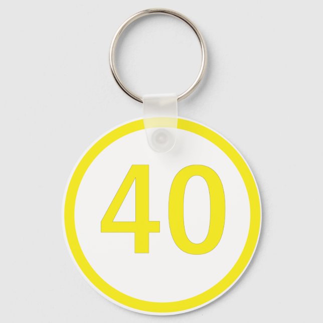 Porte-clés numéro 40 dans un cercle (Recto)