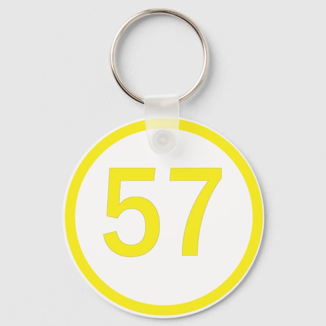 Porte-clés numéro, 57, dans un cercle (Recto)