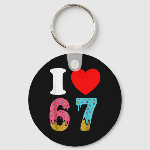 Porte-clés Numéro 67 J'aime Six Sept Clic 6 7 67 Meme Couple