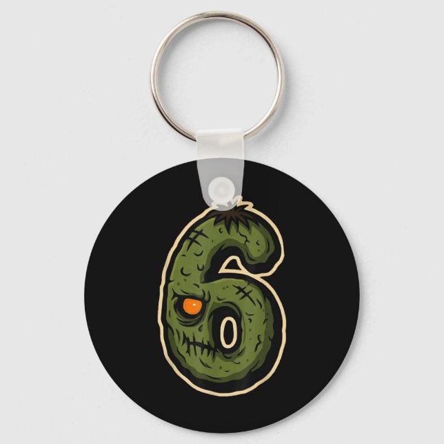 Porte-clés Numéro 6 Monstre 67 Mème Couple Halloween (Recto)