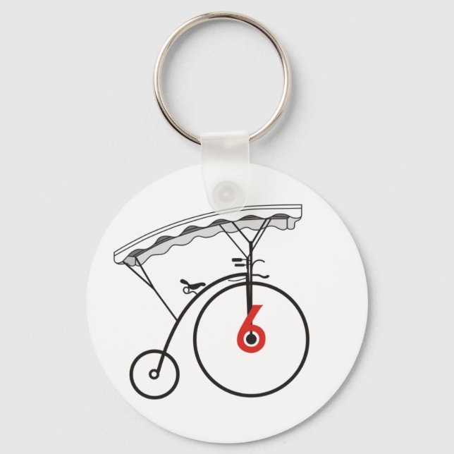 Porte-clés Numéro 6 Porte - clé de badge (Recto)