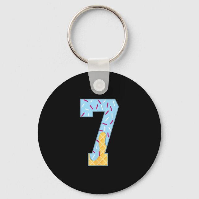Porte-clés Numéro 7 Glace Goutte 67 Mème Couple Halloween C (Recto)
