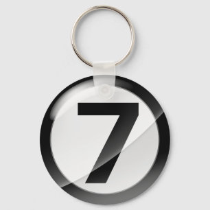 Porte-clés Numéro 7 Porte - clé noir