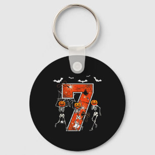 Porte-clés Numéro 7 Six Sept Mème 6 7 Halloween Danse Squelet