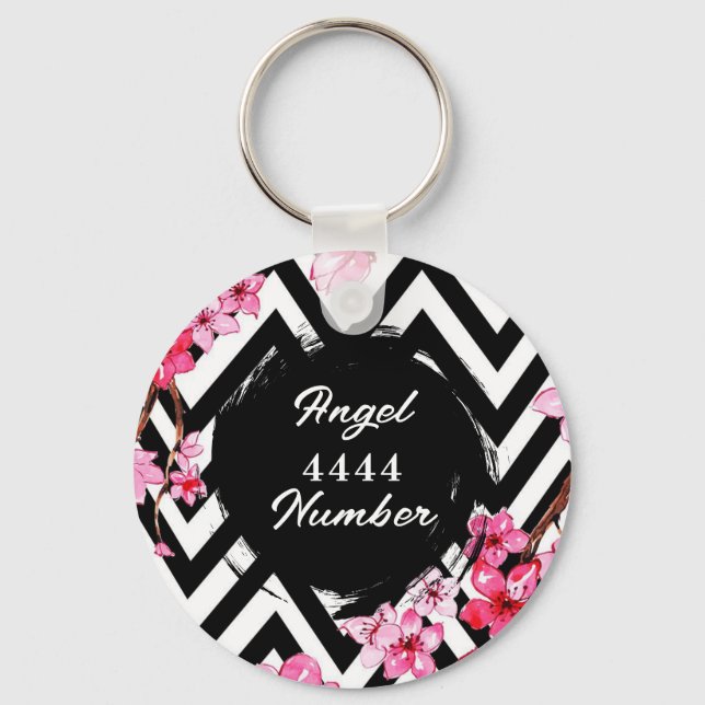 Porte-clés Numéro d'ange "4444" (Recto)