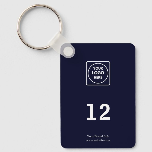 Porte-clés Numéro de la marine | Design de logo moderne Blue  (Recto)