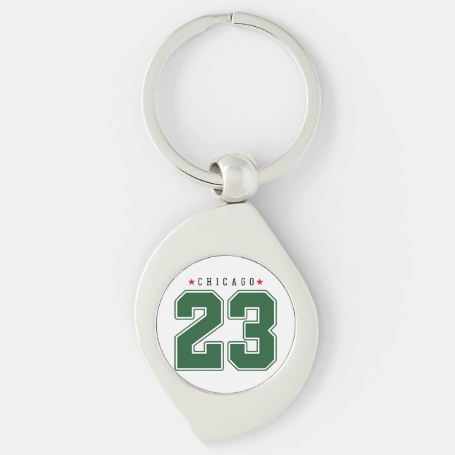 Porte-clés Numéro d'équipe de Chicago 23 (Devant)