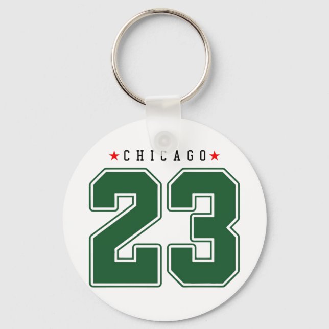 Porte-clés Numéro d'équipe de Chicago 23 (Recto)