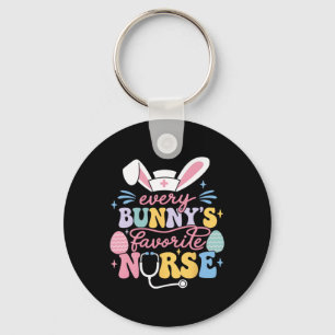 Porte-clés Nur de lapin de Pâques mignonne de l'infirmière pr