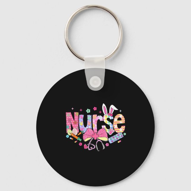 Porte-clés Nurse Easter Day Cute Coquette Stethoscope Nursing (Recto)