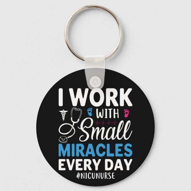 Porte-clés Nurse Gift I Work With Small (Recto)