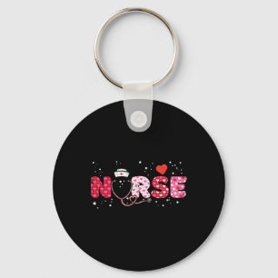 Porte-clés Nurse Valentines Day Valentine Scrub Top Femmes Sc