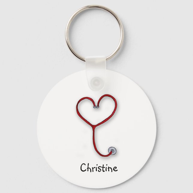 Porte-clés Nurses care with Heart - Nurses Gift - Personalize (Recto)