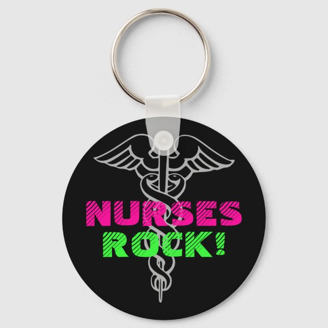 Porte-clés Nurses Rock Keychain | Neon colors (Recto)