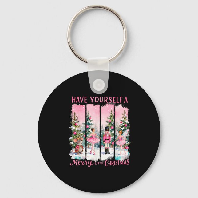 Porte-clés Nutcracker Friends Snow Globe Nk Coquette Bow Chri (Recto)