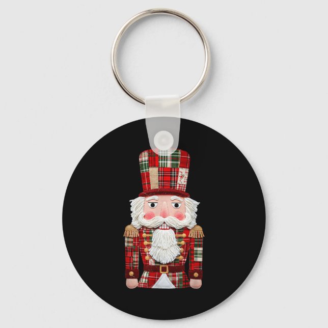 Porte-clés Nutcracker Patchwork Joyeux Noël Pyjama Homme W (Recto)