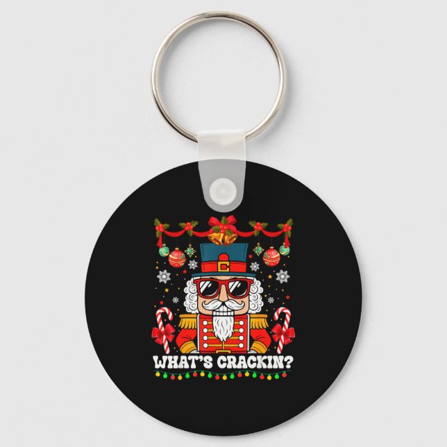 Porte-clés Nutcracker What's Crackin Funny Christmas Men Wome (Recto)