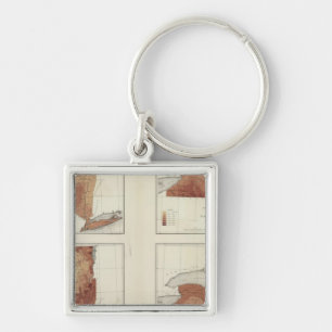 Porte-clés NY pluie, population, élévation, température