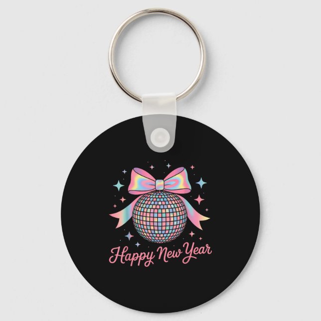 Porte-clés Nye Disco Ball Luxury Golden Happy New Year  (Recto)